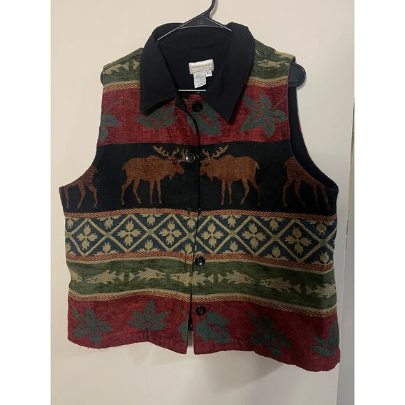 Vintage Coldwater Moose Vest - Picture 1 of 3